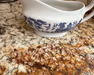 Churchill Blue Willow Gravy Boat