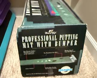JEF World of Golf Professional Putting Mat with Bumper and Two Holes