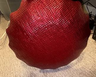 DC Glassware Red Wavy Rim Bowl third image
