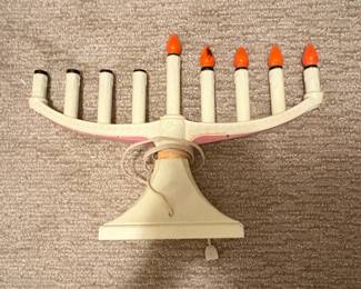 Vintage Electric Menorah with Pink Trim