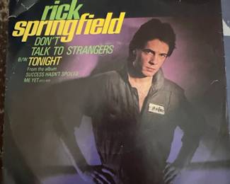 Rick Springfield Dont Talk to Strangers or Tonight Vinyl Record