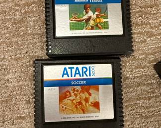 Atari RealSports Tennis and Soccer Game Cartridges