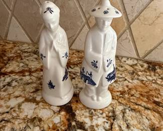 Pair of Churchill Blue Willow Salt and Pepper Shakers