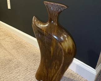 MidCentury Modern Drip Glaze Ceramic Vase