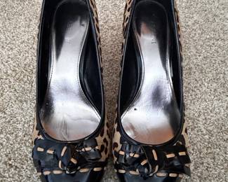 Alfani Womens Leopard Print Patent Leather Pumps