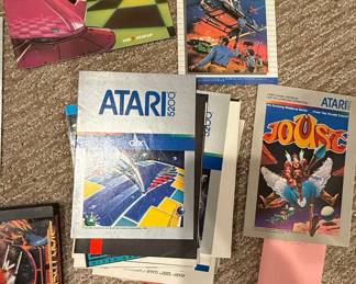 Atari 5200 Game Lot (Ballblazer, Choplifter, Qix, Joust) - Complete with Manuals