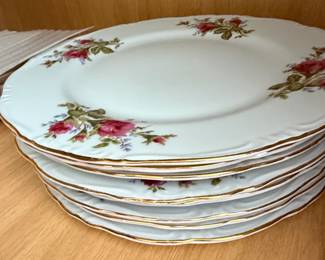 Moss Rose Pattern Porcelain Tea Set and Dinnerware Made in Japan second image