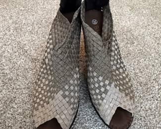 Bernie Mev Woven PeepToe Wedge Sandals