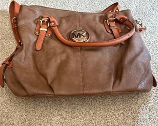 Faux Michael Kors Brown Pebble Leather Tote Handbag