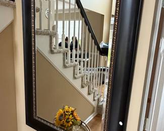 Ornate Black and Gold Wall Mirror
