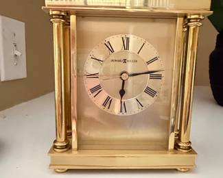 Howard Miller Brass Crystal Mantle Clock