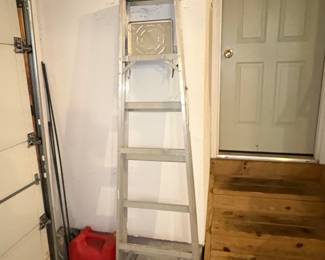 Keller ft. Aluminum Step Ladder and Signicade Deluxe AFrame Sign Holder
