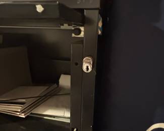 Black Metal Multi-Drawer Filing Cabinet