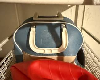 Vintage Blue and Tan AMF Bowling Bag