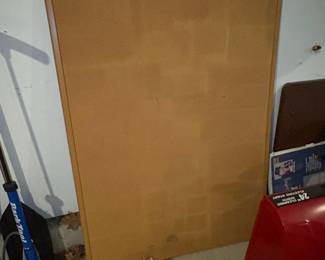 Cork Bulletin Board with Wood Frame