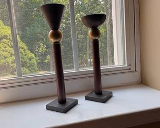 Postmodern Candlestick Holders Set of Two