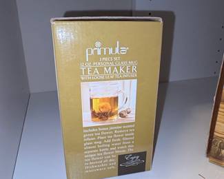 Primula Piece oz. Personal Glass Mug Tea Maker with Loose Leaf Tea Infuser and Bonus Tea Flower second image