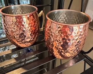 California Pantry Hammered Copper Mule Mugs