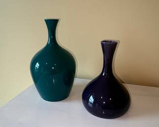Crate & Barrel Ceramic Vase Set