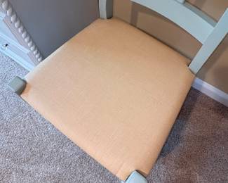 Light Blue Spindle Back Upholstered Dining Chair - Made in Italy