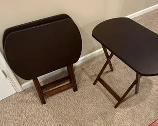 Wooden TV Tray Table Set Piece
