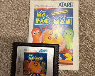 Ms. Pac-Man Atari 5200 Video Game Cartridge and Manual