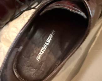 Johnston  Murphy Mens Burgundy Atchison Cap Toe Oxford Dress Shoes second image