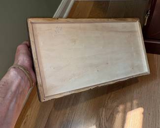 Vintage HandPainted Wooden Serving Tray with Sunflower Motif by Gail Craft second image