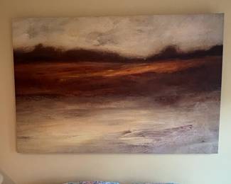 Abstract Landscape Painting  Golden Landscape