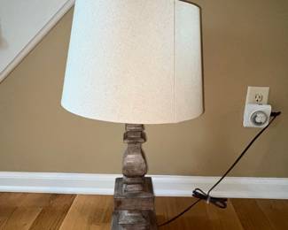StyleCraft Distressed Wood Baluster Table Lamp