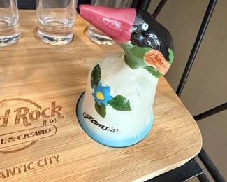 Hard Rock Hotel  Casino Atlantic City Bamboo Shot Glass Serving Tray with Thimble second image
