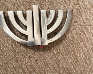 Modern Aluminum Menorah