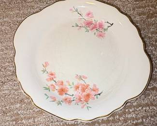 W. S. George Lido Peach Blossom Serving Plate