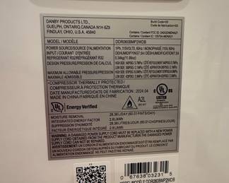 Danby DDR060BMP2WB Dehumidifier