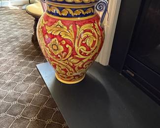 Large Caltagirone Ceramic Vase