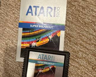 Atari 5200 Super Breakout Video Game Cartridge and Box
