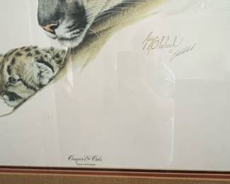 Guy Coheleach "Cougar & Cubs" Signed Limited Edition Art Print