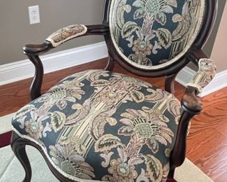 Victorian Style Armchair with Tapestry Upholstery