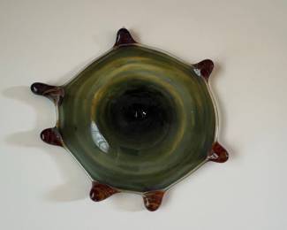 Blown Glass Ashtray or Trinket Dish Style