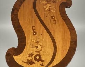 Louis XV Style Kidney-Shaped Marquetry Side Table - set of 2