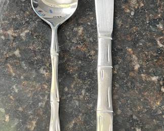 Bamboo Style Stainless Steel Flatware