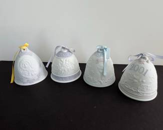 Collection of Four Lladro Porcelain Bells