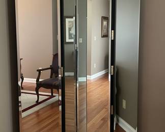 Hollywood Regency Style Mirrored Folding Screen