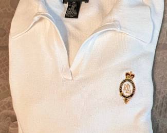 Lauren Jeans Co. Ralph Lauren Women's Knit Polo Shirt with RL Crest Logo
