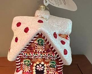 Christopher Radko Gingerbread House Christmas Ornament