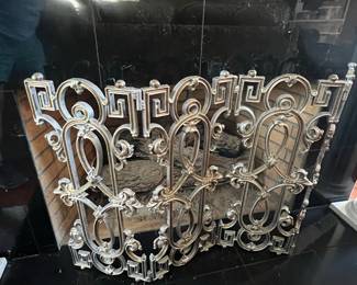 Ornate Acanthus Leaf and Greek Key Fireplace Screen