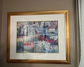 Impressionist Garden Landscape Framed Print
