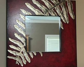 Textured Fern Leaf Mirror Style