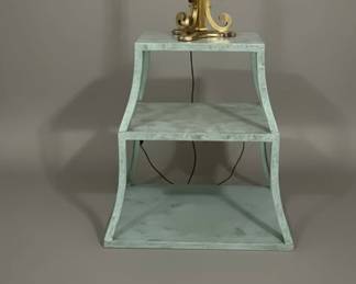 Two-Tiered Pedestal Side Table Style - set of 2
