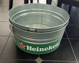 Heineken Galvanized Metal Ice Bucket